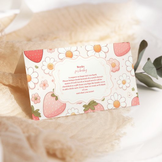 Strawberry Berry Sweet Baby Showbücher für Baby Begleitkarte
