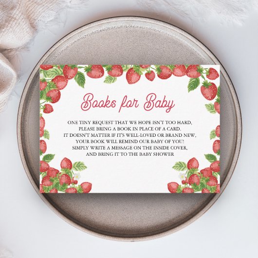 Strawberry Berry Sweet Baby Showbücher für Baby Begleitkarte