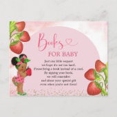 Strawberry Berry Sweet Baby Showbücher für Baby Einladungspostkarte (Vorderseite)