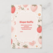Strawberry Berry Sweet Baby Shower Diapper Raffle Begleitkarte (Vorderseite)
