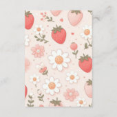 Strawberry Berry Sweet Baby Shower Diapper Raffle Begleitkarte (Rückseite)