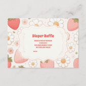 Strawberry Berry Sweet Baby Shower Diapper Raffle Begleitkarte (Vorderseite)
