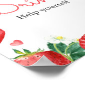 Strawberry Berry Sweet Baby Shower Drinks Poster (Ecke)