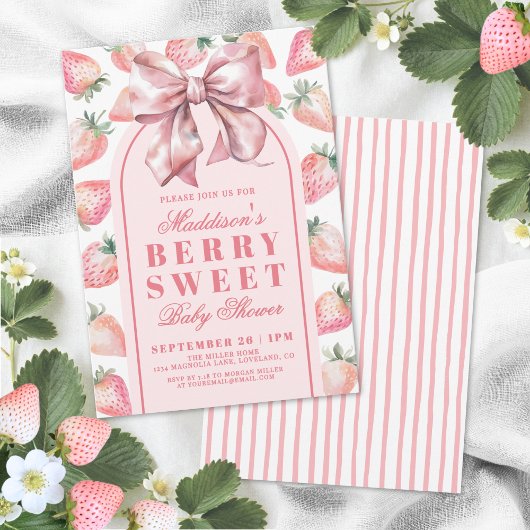 Strawberry Berry Sweet Baby Shower Einladung