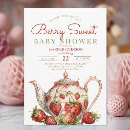 Strawberry Berry Sweet Baby Shower Einladung