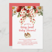 Strawberry Berry Sweet Baby Shower Einladung (Vorne/Hinten)
