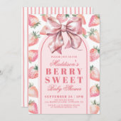 Strawberry Berry Sweet Baby Shower Einladung (Vorne/Hinten)