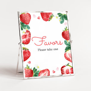 Strawberry Berry Sweet Baby Shower Favoriten Poster