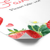 Strawberry Berry Sweet Baby Shower Favoriten Poster (Ecke)