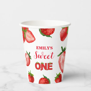 Strawberry Berry Sweet Birthday Berry First Pappbecher