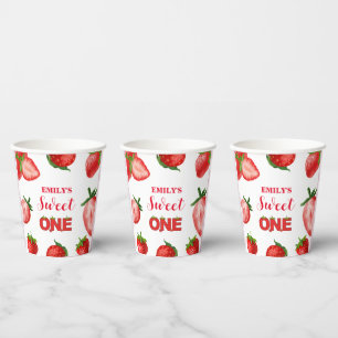 Strawberry Berry Sweet Birthday  Berry First Pappbecher