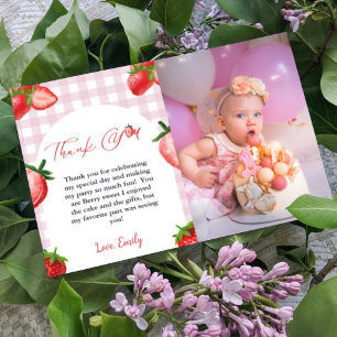 Strawberry Berry Sweet Birthday Danke, Card Ankündigung