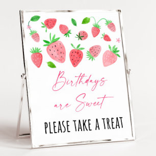 Strawberry Berry Sweet Birthday Leckerei Sign Poster