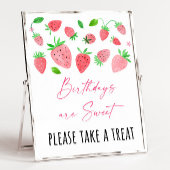 Strawberry Berry Sweet Birthday Leckerei Sign Poster