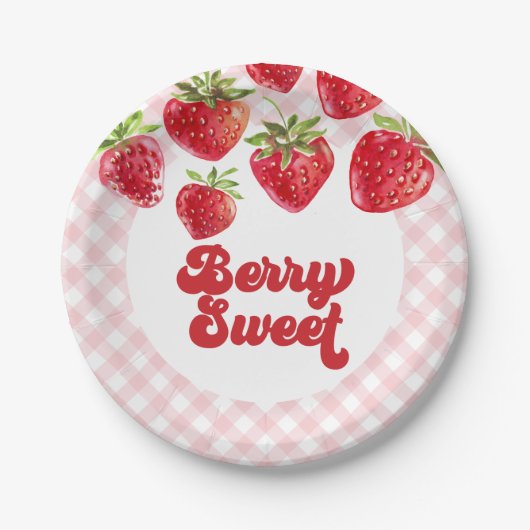 Strawberry Berry Sweet Birthday Paper Teller (Vorderseite)