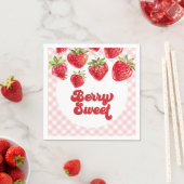 Strawberry Berry Sweet Birthday Paper Teller Serviette (Beispiel)