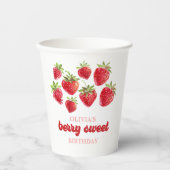 Strawberry Berry Sweet Birthday Pappbecher (Vorderseite)