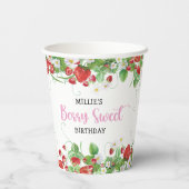 Strawberry Berry Sweet Birthday Pappbecher (Rückseite)