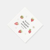 Strawberry Berry Sweet Birthday Party Serviette (Ecke)