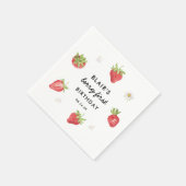 Strawberry Berry Sweet Birthday Party Serviette (Ecke)