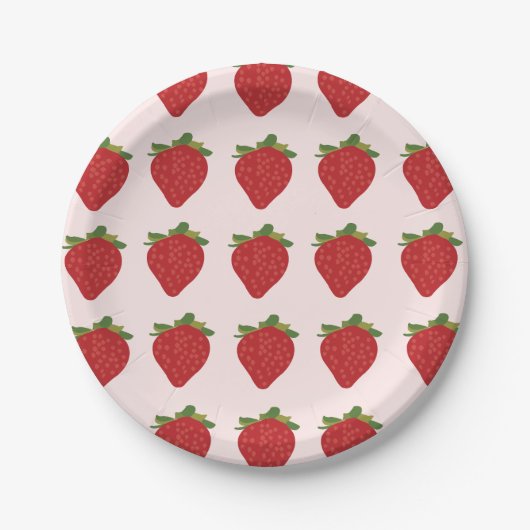 Strawberry Berry Sweet Birthday Party Strawberries Pappteller (Vorderseite)