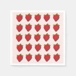 Strawberry Berry Sweet Birthday Party Strawberries Serviette