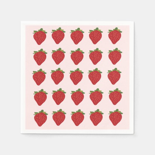 Strawberry Berry Sweet Birthday Party Strawberries Serviette (Vorderseite)