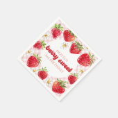 Strawberry Berry Sweet Birthday Serviette (Ecke)