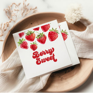 Strawberry Berry Sweet Birthday Serviette