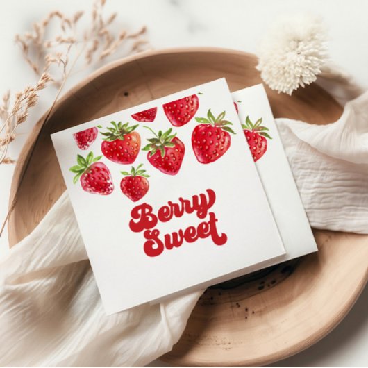 Strawberry Berry Sweet Birthday Serviette