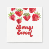 Strawberry Berry Sweet Birthday Serviette (Vorderseite)
