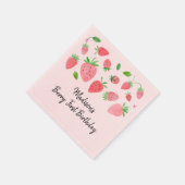 Strawberry Berry Sweet Birthday Serviette (Ecke)