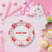 Strawberry Berry Sweet Boho 1. Geburtstag Pappteller (Party)