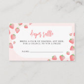 Strawberry Berry Sweet Boho Diaper Raffle Cards Begleitkarte (Vorderseite)