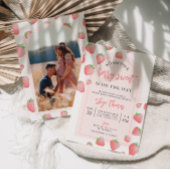 Strawberry Berry Sweet Boho Kinderdusche Einladung