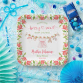 Strawberry Berry Sweet Clothesline Baby Dusche Pappteller (Party)