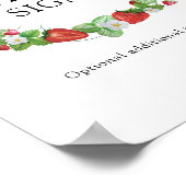 Strawberry Berry Sweet | Custom Text Baby Shooter Poster (Ecke)