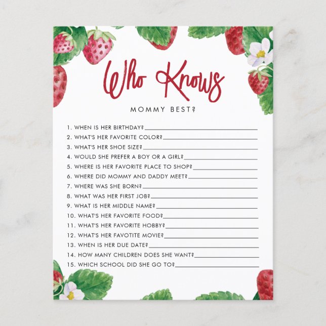 Strawberry Berry Sweet, der Mommy Game kennt (Vorderseite)