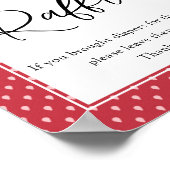 Strawberry Berry Sweet Diaper Raffle Baby Dusche Poster (Ecke)