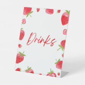 Strawberry Berry Sweet Drinks Party Sockelschild (Vorderseite)