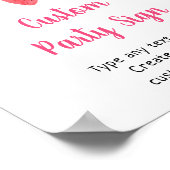 Strawberry Berry Sweet Editable Party Sign Poster (Ecke)