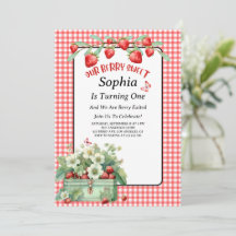 Strawberry Berry Sweet Erste Geburtstagsparty