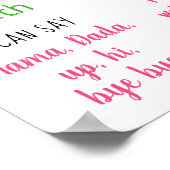 Strawberry Berry Sweet First Birthday Milestone Poster (Ecke)