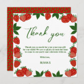 Strawberry Berry Sweet Frucht Fresh Danke Karte (Vorne/Hinten)