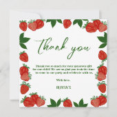 Strawberry Berry Sweet Frucht Fresh Danke Karte (Vorderseite)