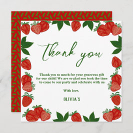 Strawberry Berry Sweet Frucht Fresh Danke Karte