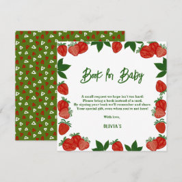 Strawberry Berry Sweet Fruit Fresh Gift Baby book Einladung
