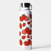 Strawberry Berry Sweet Fruit Fresh Trinkflasche (Rückseite)