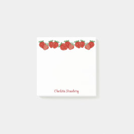Strawberry Berry Sweet Fruit Heart Shcool Office Post-it Klebezettel
