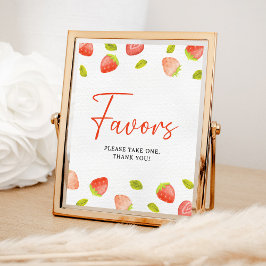 Strawberry Berry Sweet Gastgeschenk Sign Poster